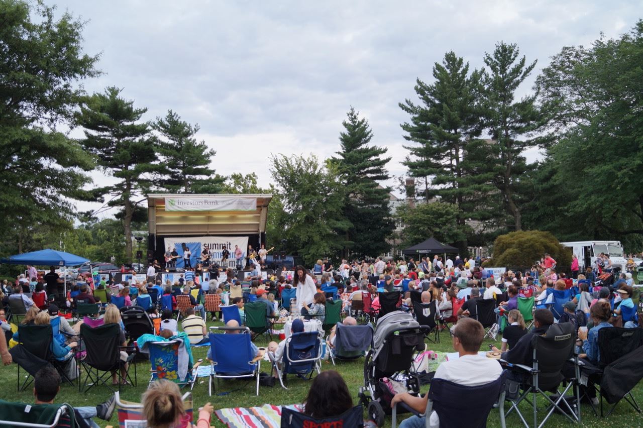 Crowd and the band at the Brian Kirk and the Jirks - Hot Summer Nights event.